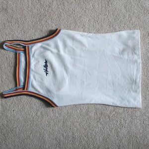 White slim tank, size XS, girls. Barely used, from Hollister.